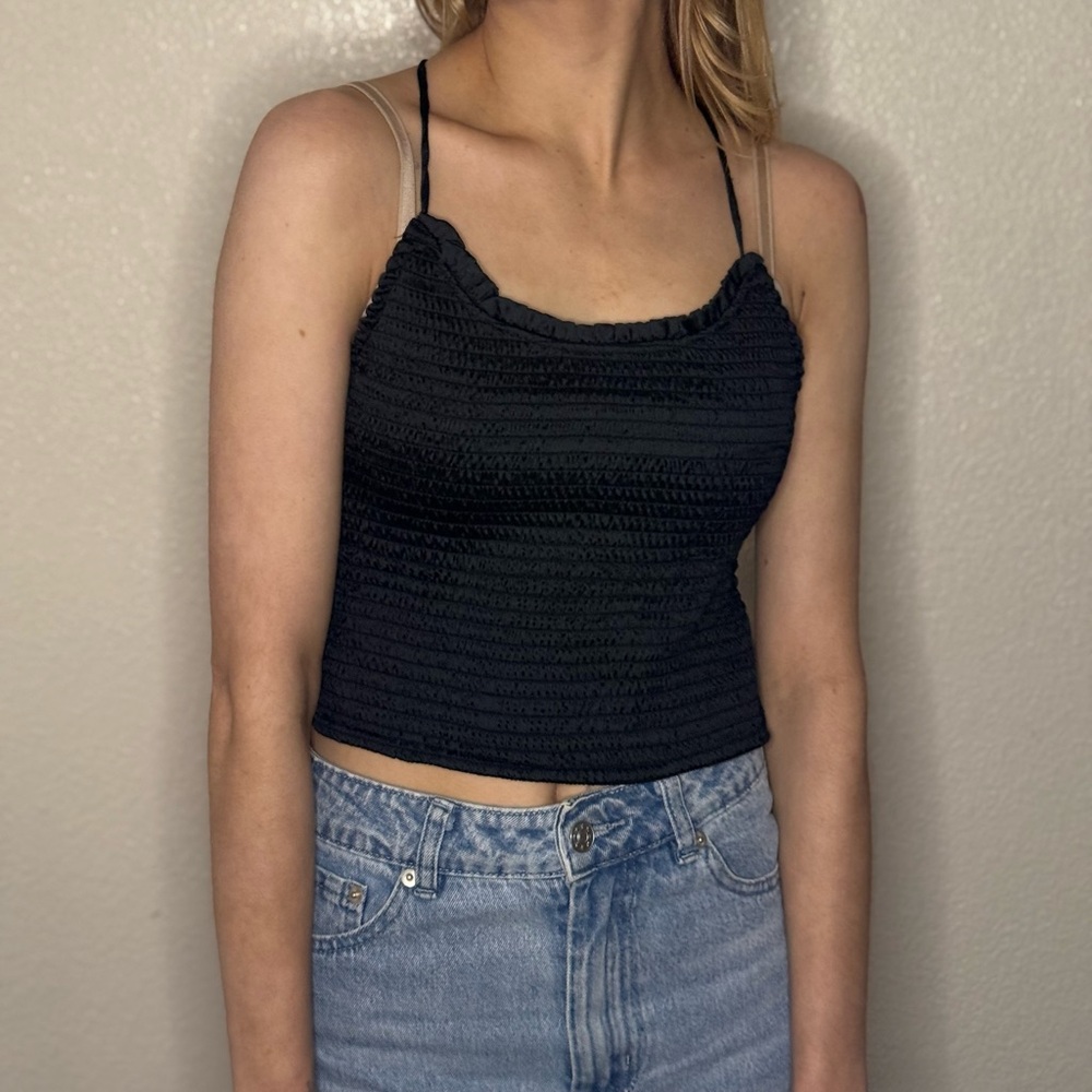 Chic Black Strappy Camisole